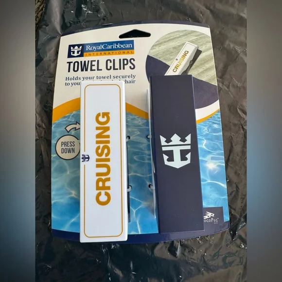 Royal Caribbean Towel/Chair Clips 2x NWT Cruise Beach Pool Travel - Picture 3 of 5